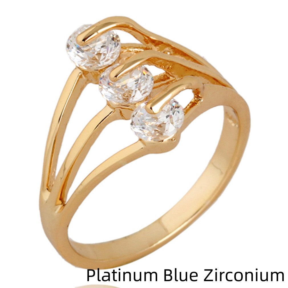 Simple Fashion Personality Zircon Ring