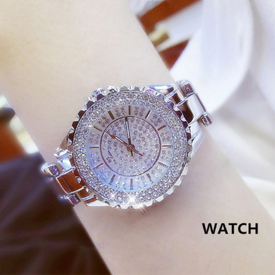 Hot new starry women's watch full brick automatic non-mechanical ladies watch student fashion watch waterproof
