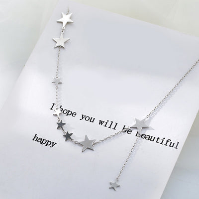 Star necklace female short clavicle necklace