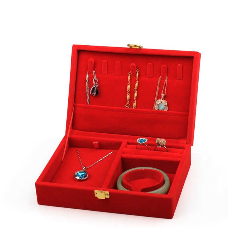 Velvet Presentation Jewelry Ring Necklace Bracelet Storage Display Box Case Gift