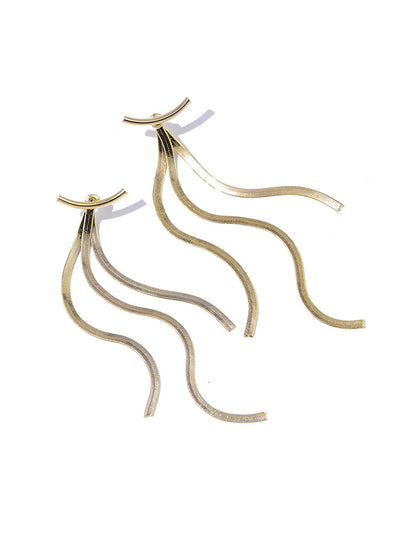 Golden tassel earrings long earrings