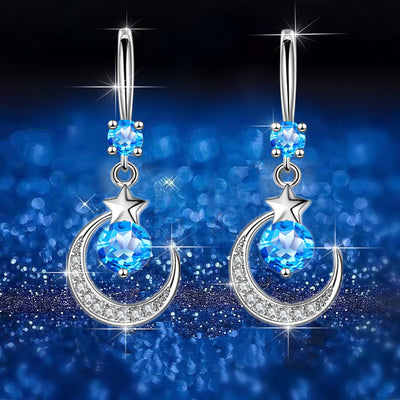 Star Myth Moon Earrings Drop Earrings Diamond Earrings