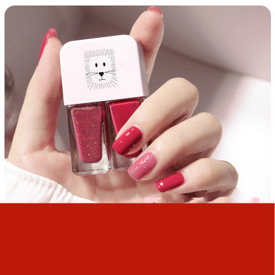 Two In One Nail Polish Set Creative Baking Free Quick Drying Long Lasting No Fade Frosted Double Colored Nail Manicure Oil