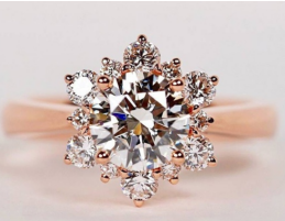 Trend diamond-studded diamond ring