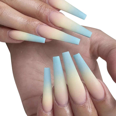Jelly Gradient Detachable Wearable Fake Nail Patch