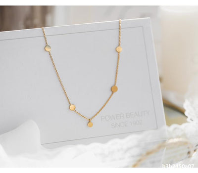 Five Small Round Necklace Clavicle Female Necklace