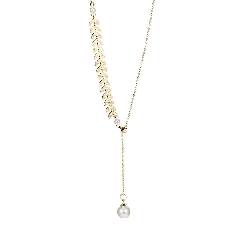 Temperament Simple Personality Wheat Ear Clavicle Chain