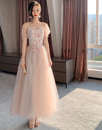 Pink Bridesmaid Dress New Summer Fairy Temperament Korean Wedding Sisters Dress
