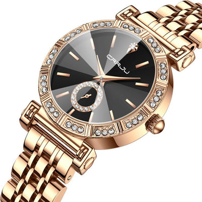 Women's Steel Belt Diamond-embedded Watch