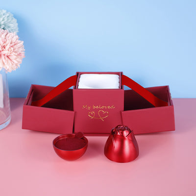 Rose Jewelry Box Metal Jewelry For Valentine's Day Packing Box