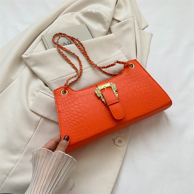 Women's Fashion Simple Chain Fashion Bag Shoulder Bag Casual Trend Crossbody Small Square Bag