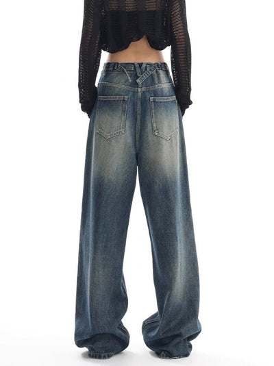 New American Retro Washed Jeans For Women