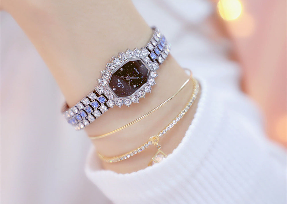 Luxury Full Diamond Steel Band Quartz Watch
