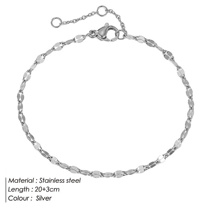 New Non-fading Niche Women's Stainless Steel Anklets