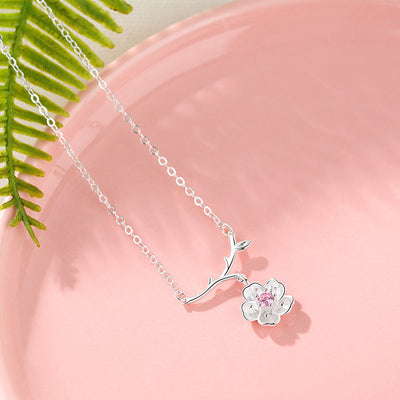 Flower Clavicle Necklace S925 Sterling Silver Necklace