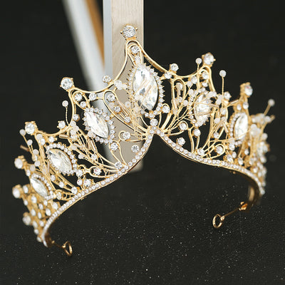 Luxury Atmospheric Rhinestone Crown Tiara