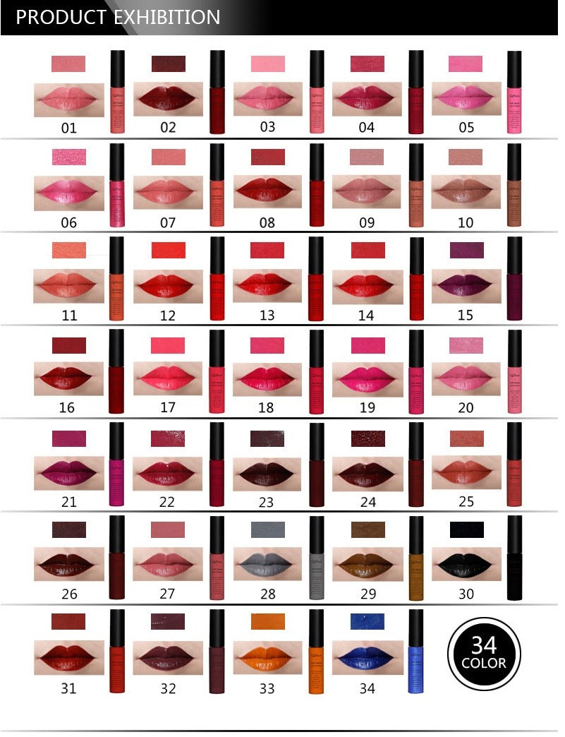 Qibest makeup brand matte lipstick