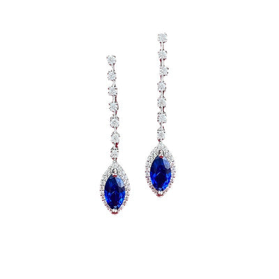 Sapphire Earrings Light Luxury All-match Earrings