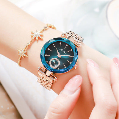 Ladies Quartz Wrist Crystal Women's Watch