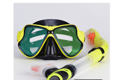 Snorkeling Sambo Set Full Dry Snorkel Large Frame Anti-fog Myopia Goggles Swimming Equipment Mask