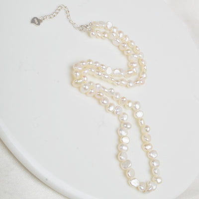 S925 Silver Pearl Choker Necklace