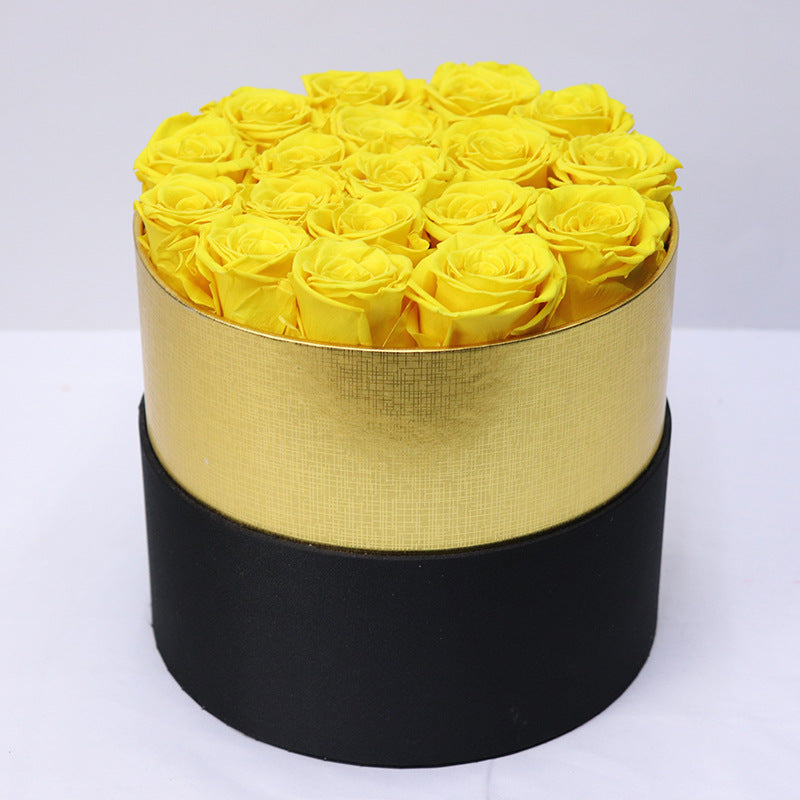 Immortal Flower Hug Bucket 18 Roses Box Mother's Day Tanabata Valentine's Day Gift