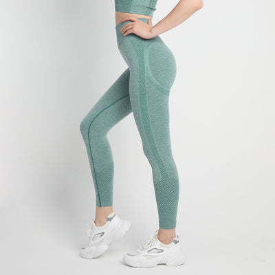 High Waisted Seamless Hollow Out Yoga Pants, Women's Smiling Face Tight Pants