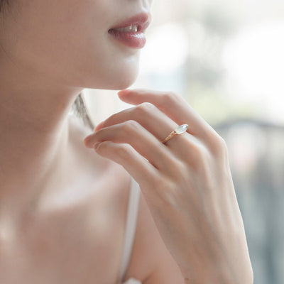S925 Sterling Silver Women's Minority Fashion Natural Xiuyan Jade Ring