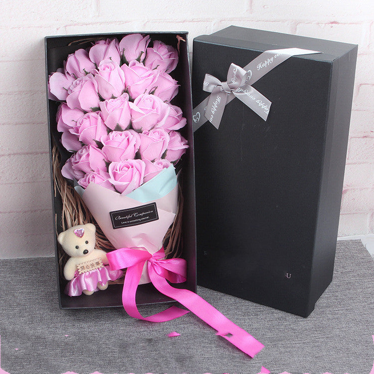 Rose Bouquet Soap Flower Gift Box