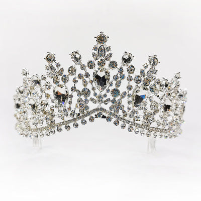 Rhinestone Crown Bridal Wedding Tiara Big Crown Wedding Tiara Crown