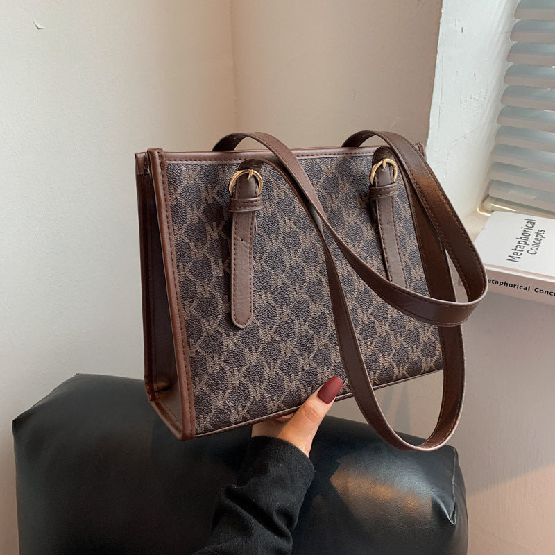 Fashion Women's Handbag Large Capacity Commuter Printing Student Shoulder Bag