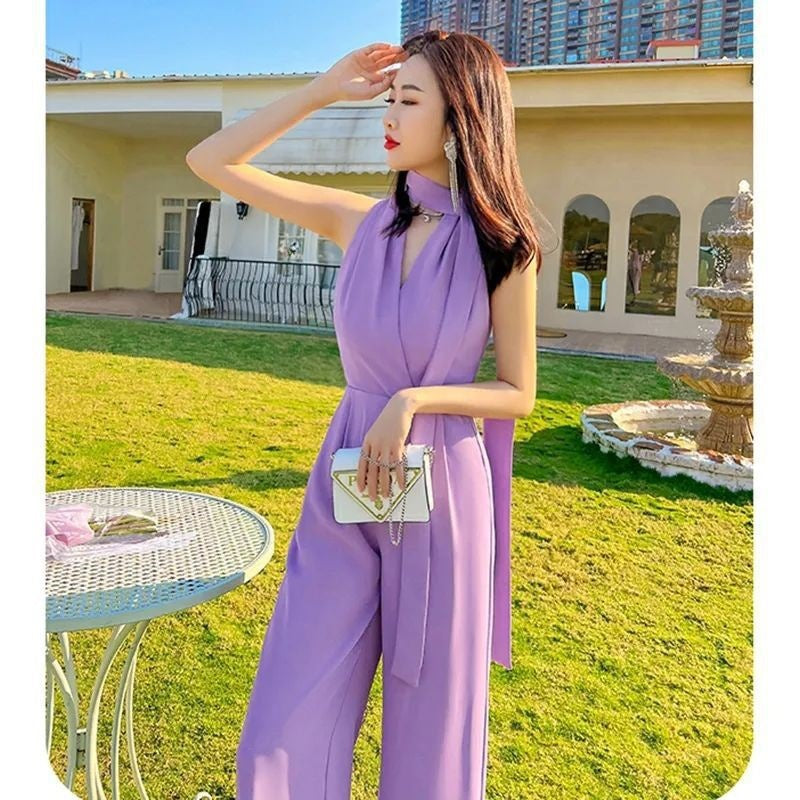 New French Style Temperament Design Jumpsuit