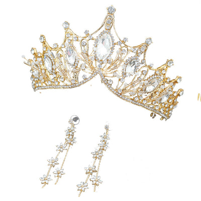 Luxury Atmospheric Rhinestone Crown Tiara