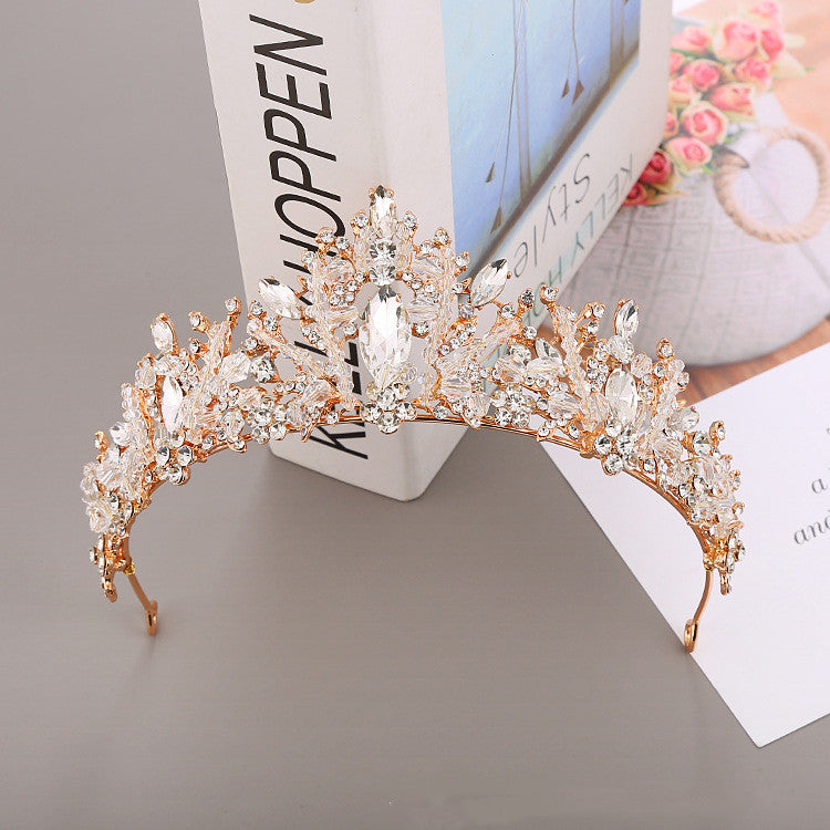 Bridal Crown Alloy Hand-beaded Upscale Tiara