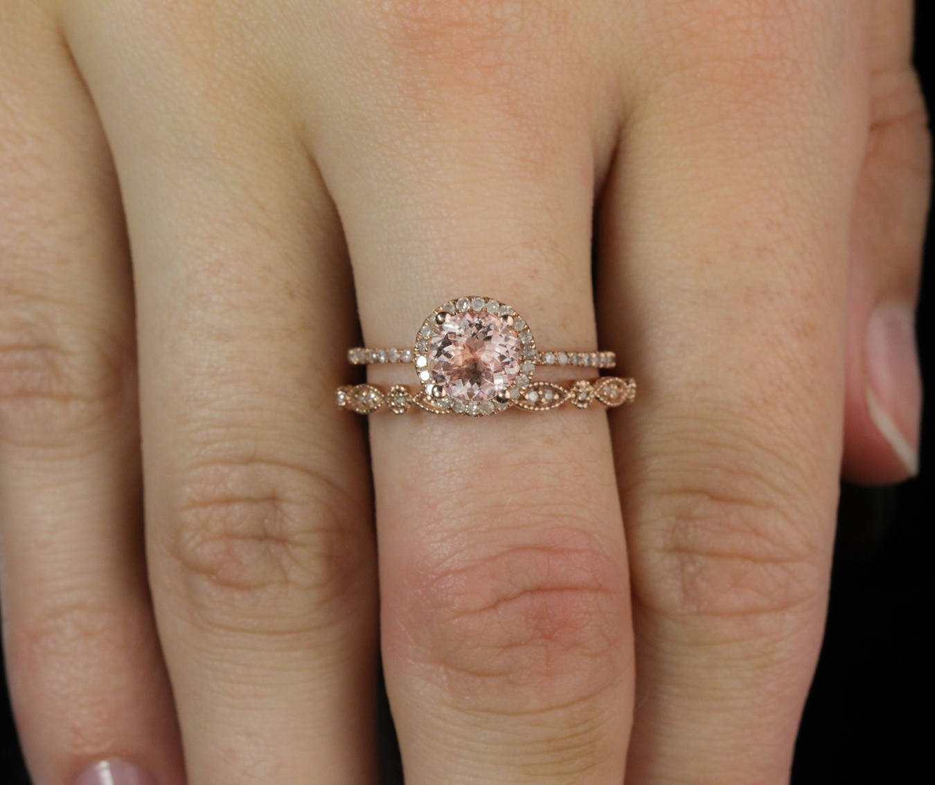 18k Rose Gold Ring In Europe And America