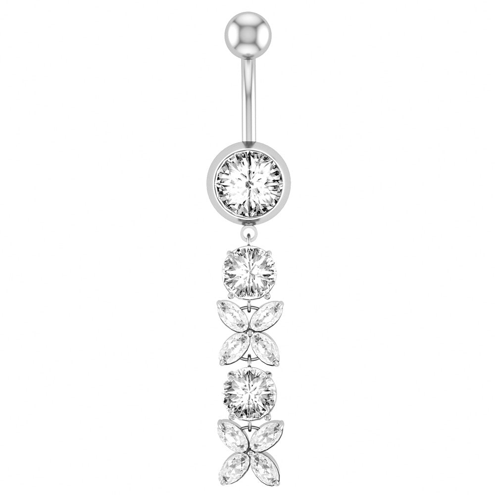 Creative round belly button ring
