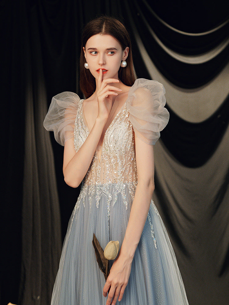 Niche Elegant Graceful Fairy Dress Host Slimming Female