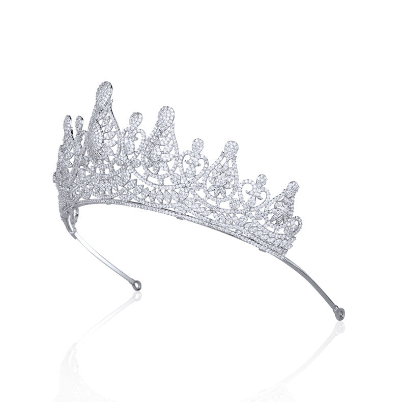 Tiara Micro-inlaid Zircon Crown Wedding Tiara