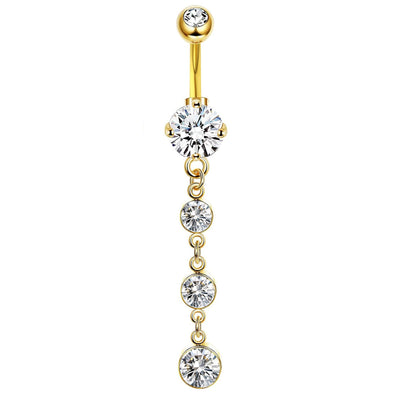 Amazon's New Product Exquisite Zircon Belly Button Ring Stainless Steel