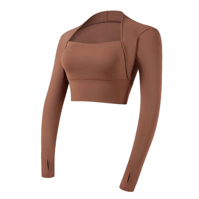 With Chest Pad Yoga Clothes Cropped Quick Dry Training Top