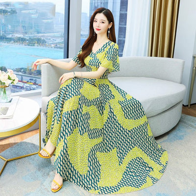 Floral Dress Female Large Long Style