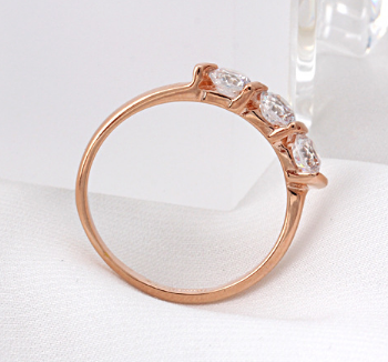 Korean foreign trade explosion jewelry high quality zircon micro plated genuine gold engagement ring to the wholesale ring