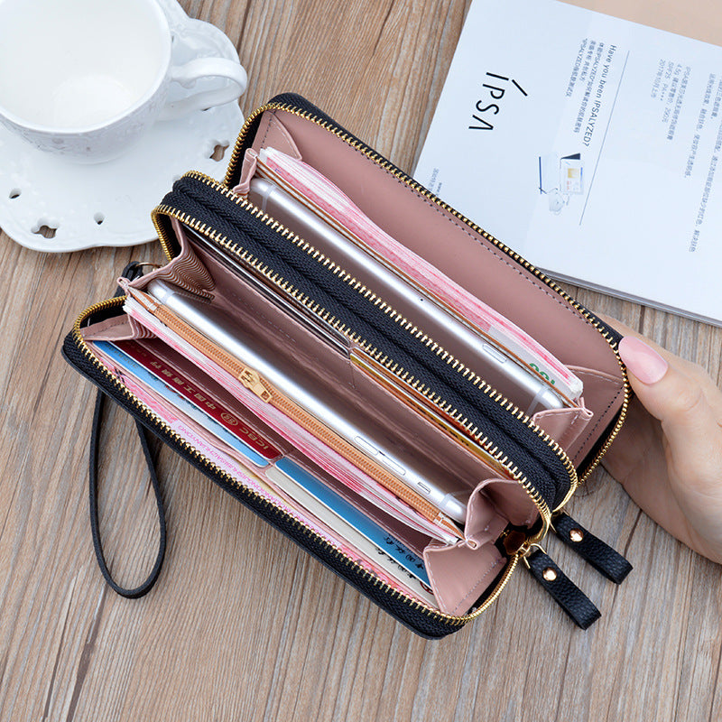 New Wallet Women's Long Double Zip Clutch