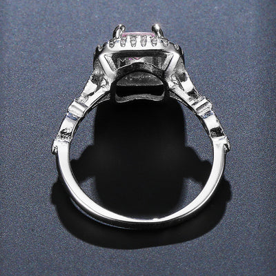 Simulation diamond ring square diamond ring