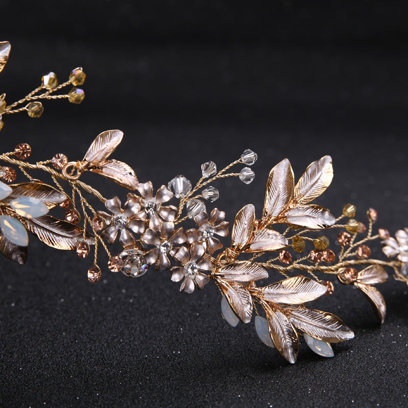 New Handmade Hairband Gold Leaf Headdress Bridal Hair Accessories Bridal Jewelry