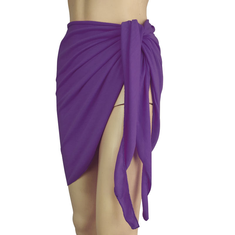 Multi-Color Half-length Wrap Skirt Outdoor Beach