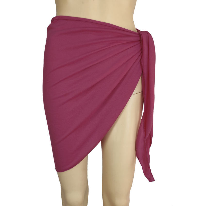 Multi-Color Half-length Wrap Skirt Outdoor Beach