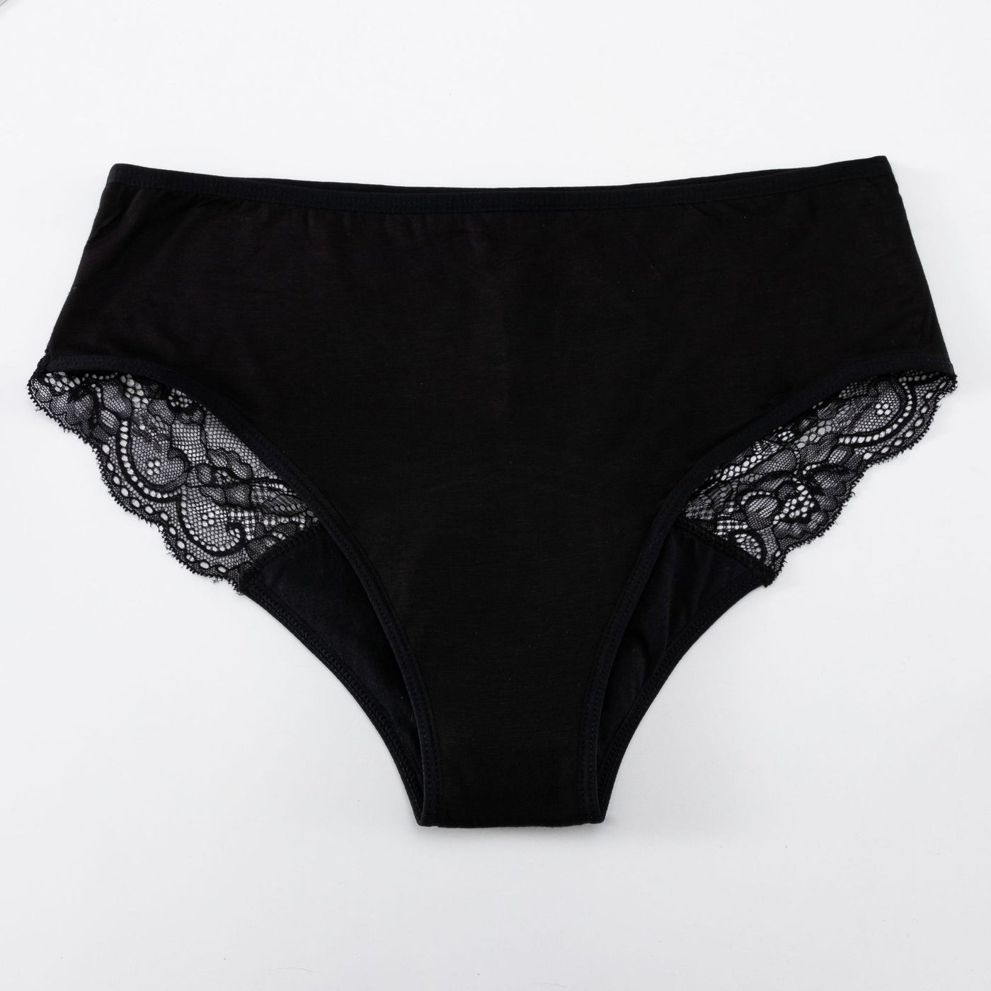 Women's Fashion Mid Waist Lace Four-layer Front And Back Side Leakage Prevention Sanitary Panty
