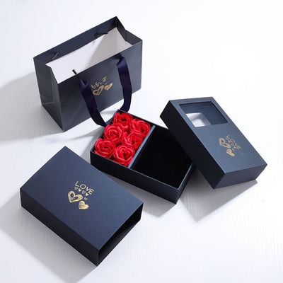 New Rose Jewelry Necklace Pendant Gift Box
