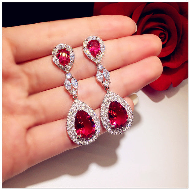 Fashion Elegant Atmosphere Luxury Crystal Earrings